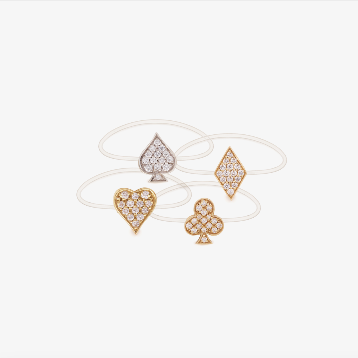 Bague Nylon Symbole PM Or Jaune
