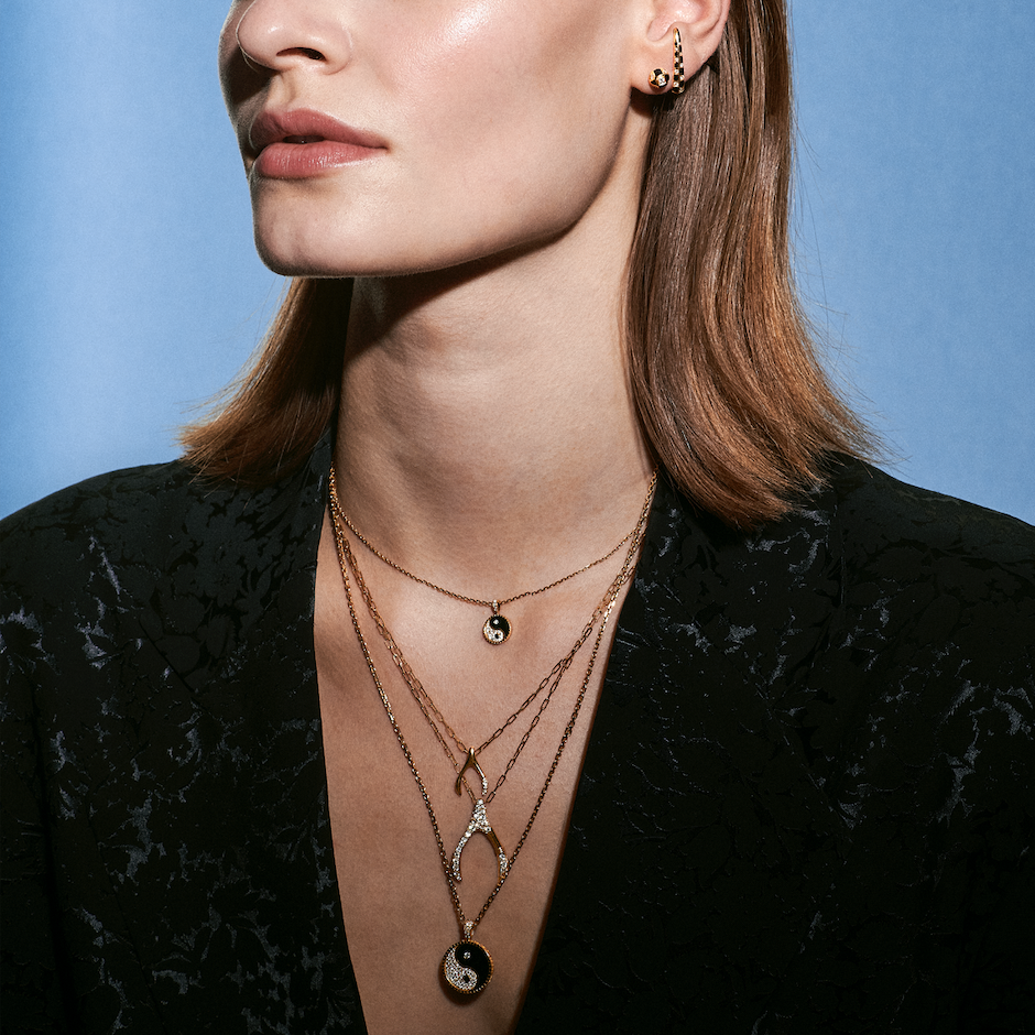 Collier Wishbone PM semi pavé