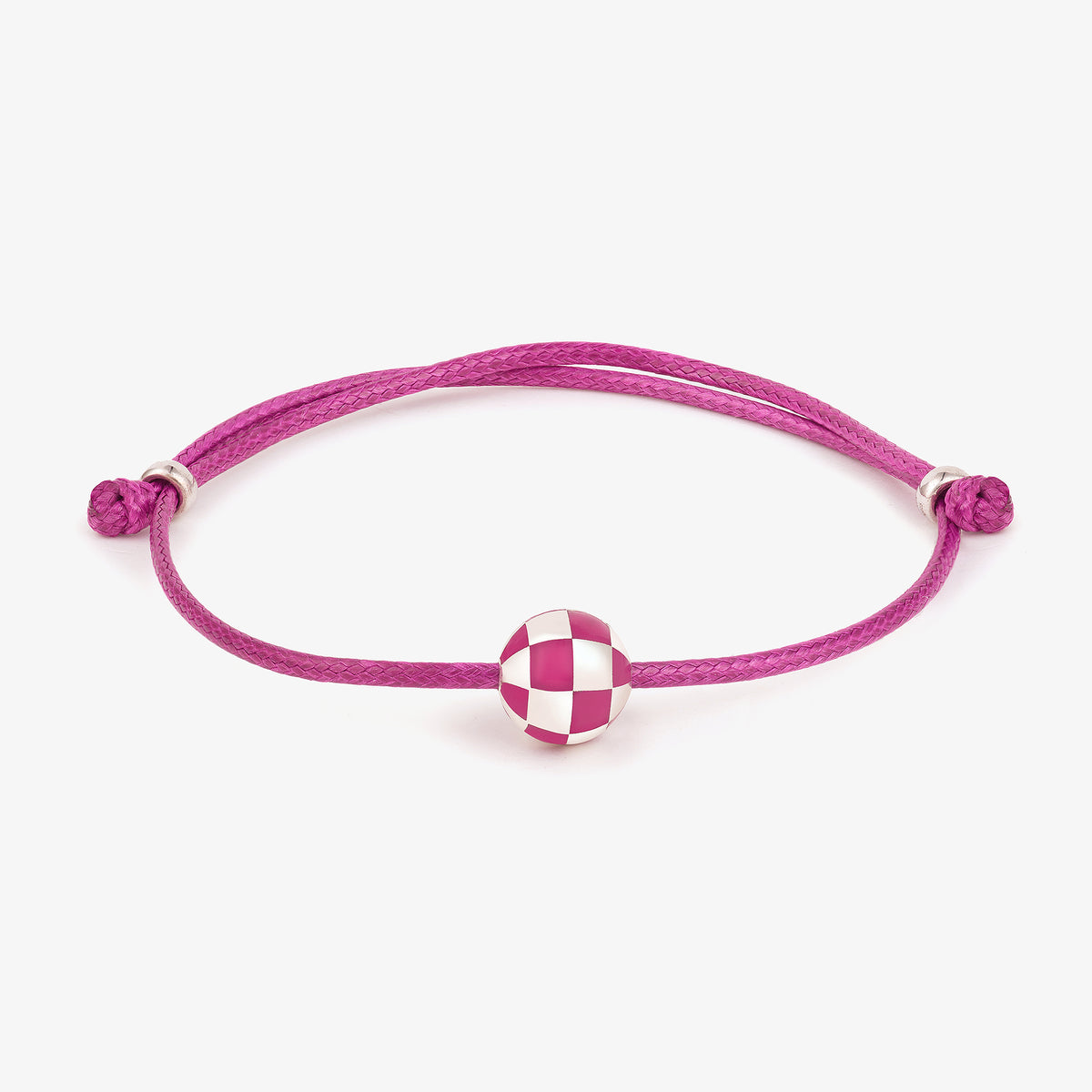 Bracelet Cordon Mini Globe Argent & Laque