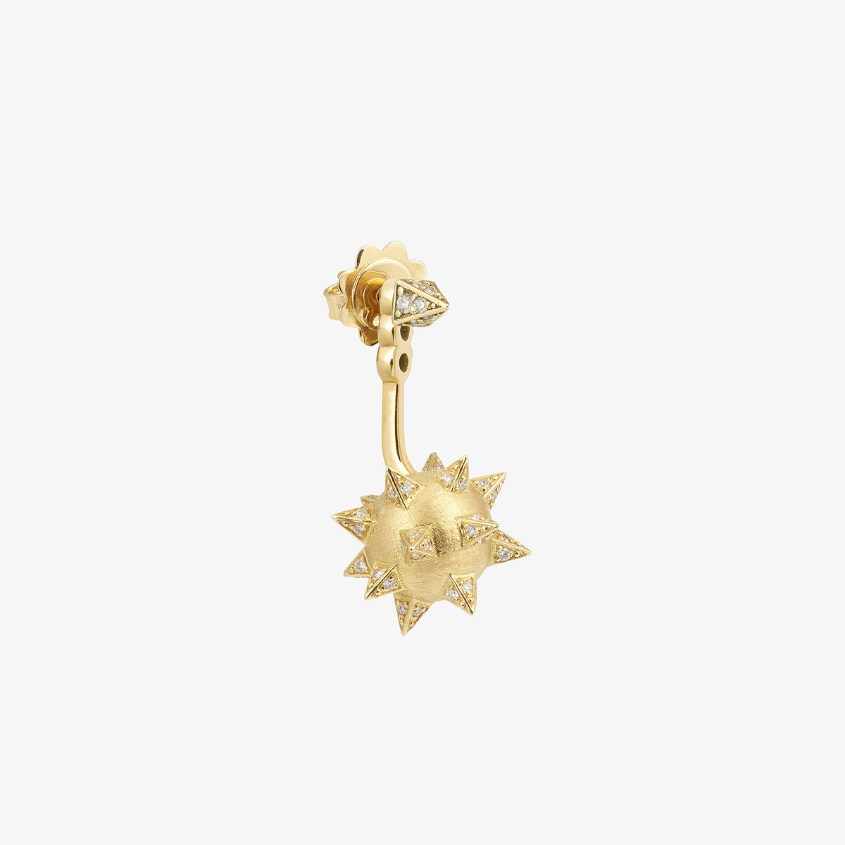 Mono Boucle d'Oreille Etoile d'Arme Pavée