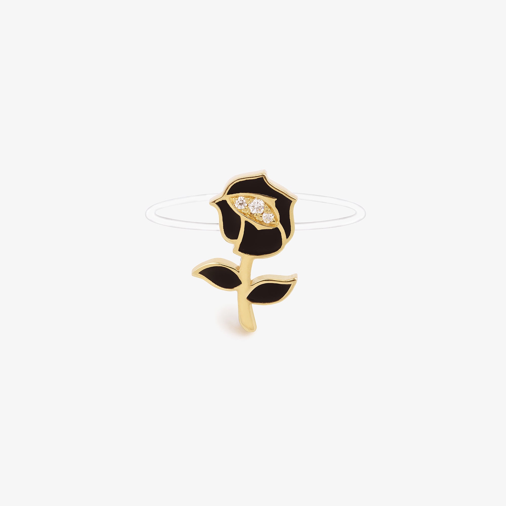 Black Rose nylon ring