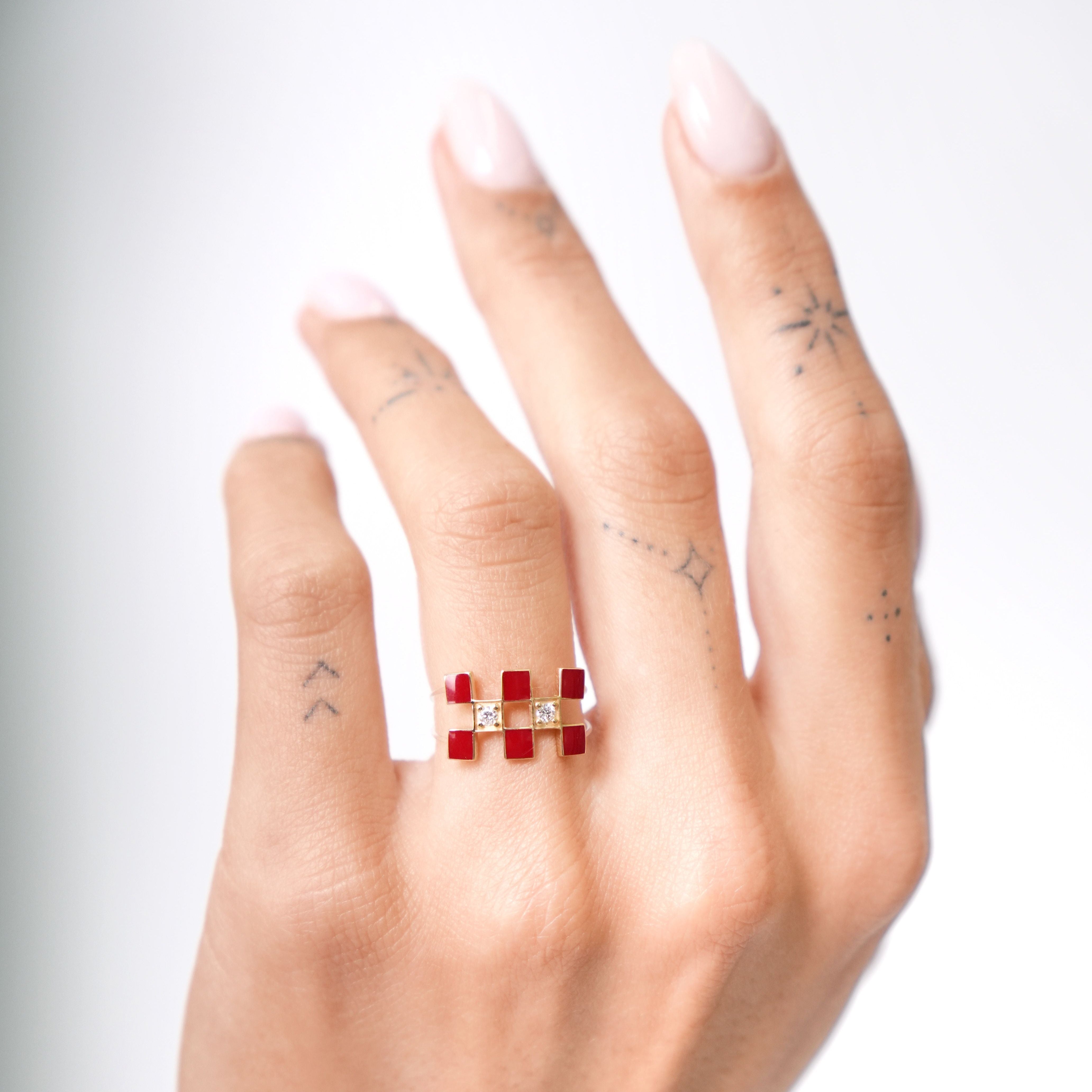 Bague Nylon Illusion Laque