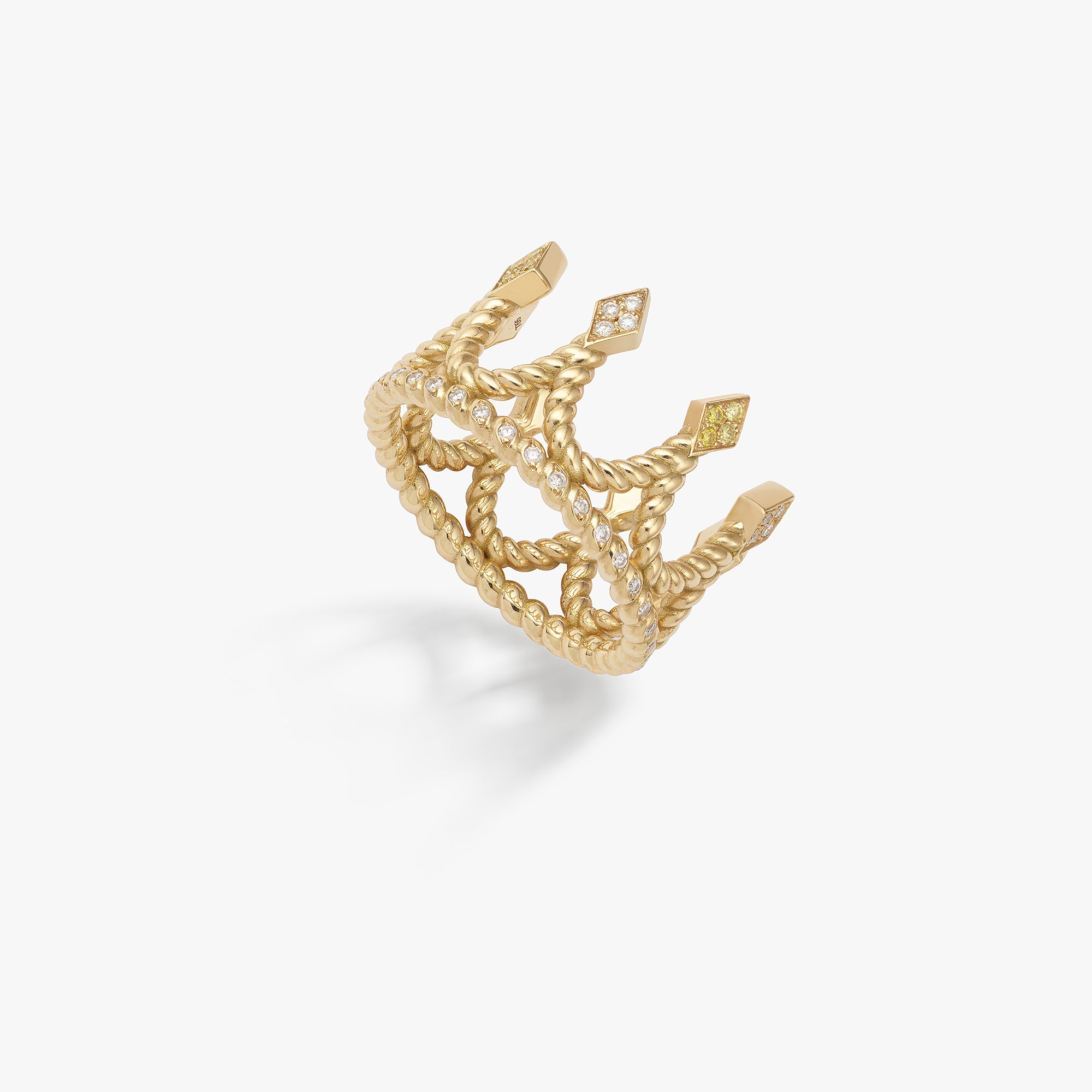 CROWN Ring 18K Gold Lab Diamonds