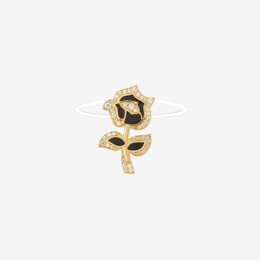 Black Rose nylon ring