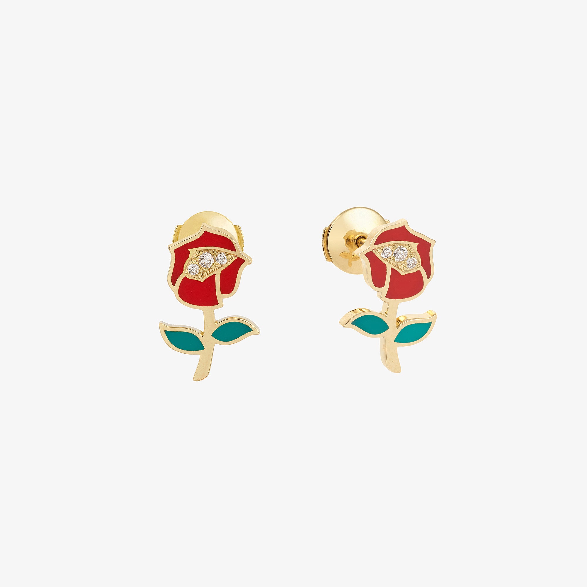 Rose Antique mono earring