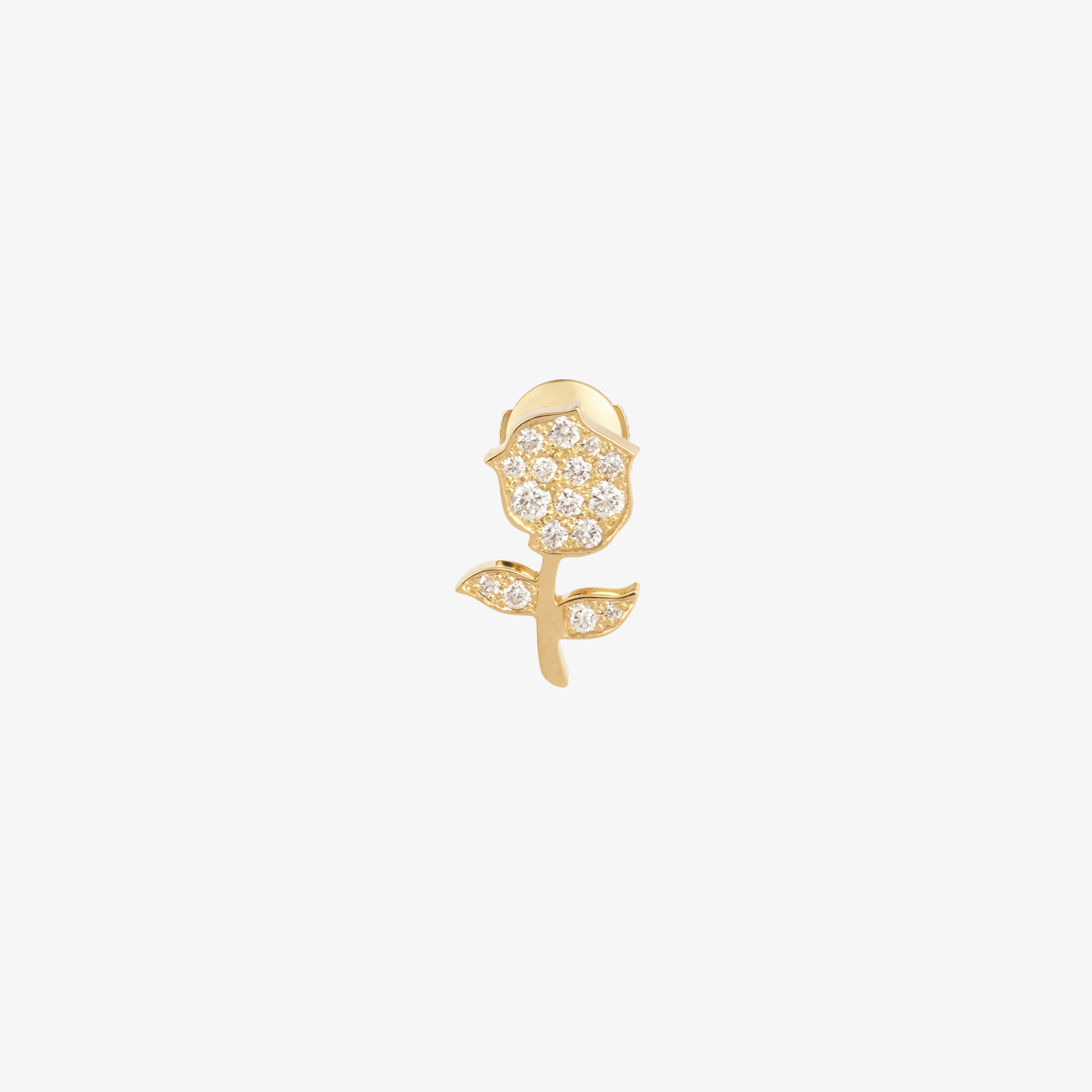 Rose Antique paved earring