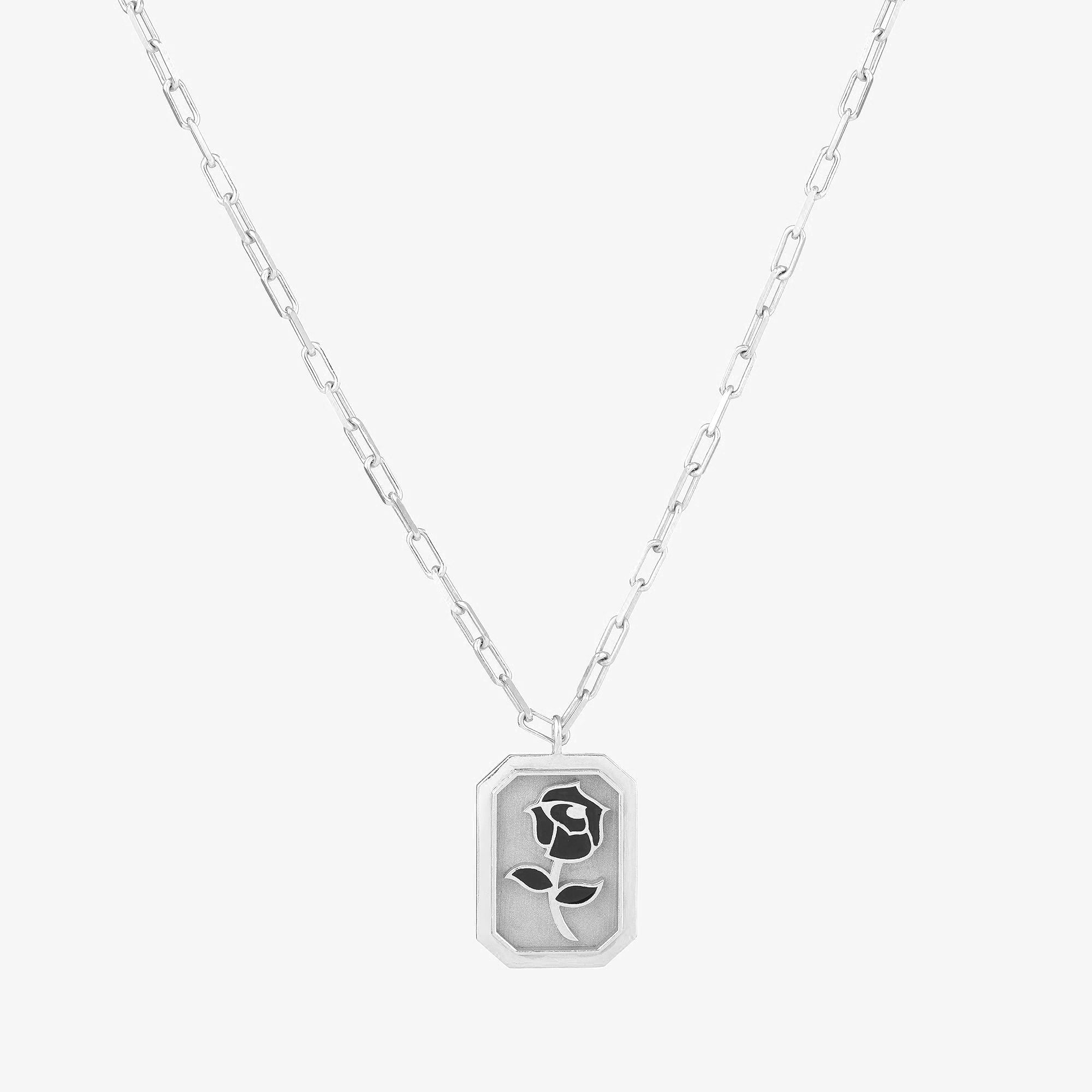 Collier Rose Noire