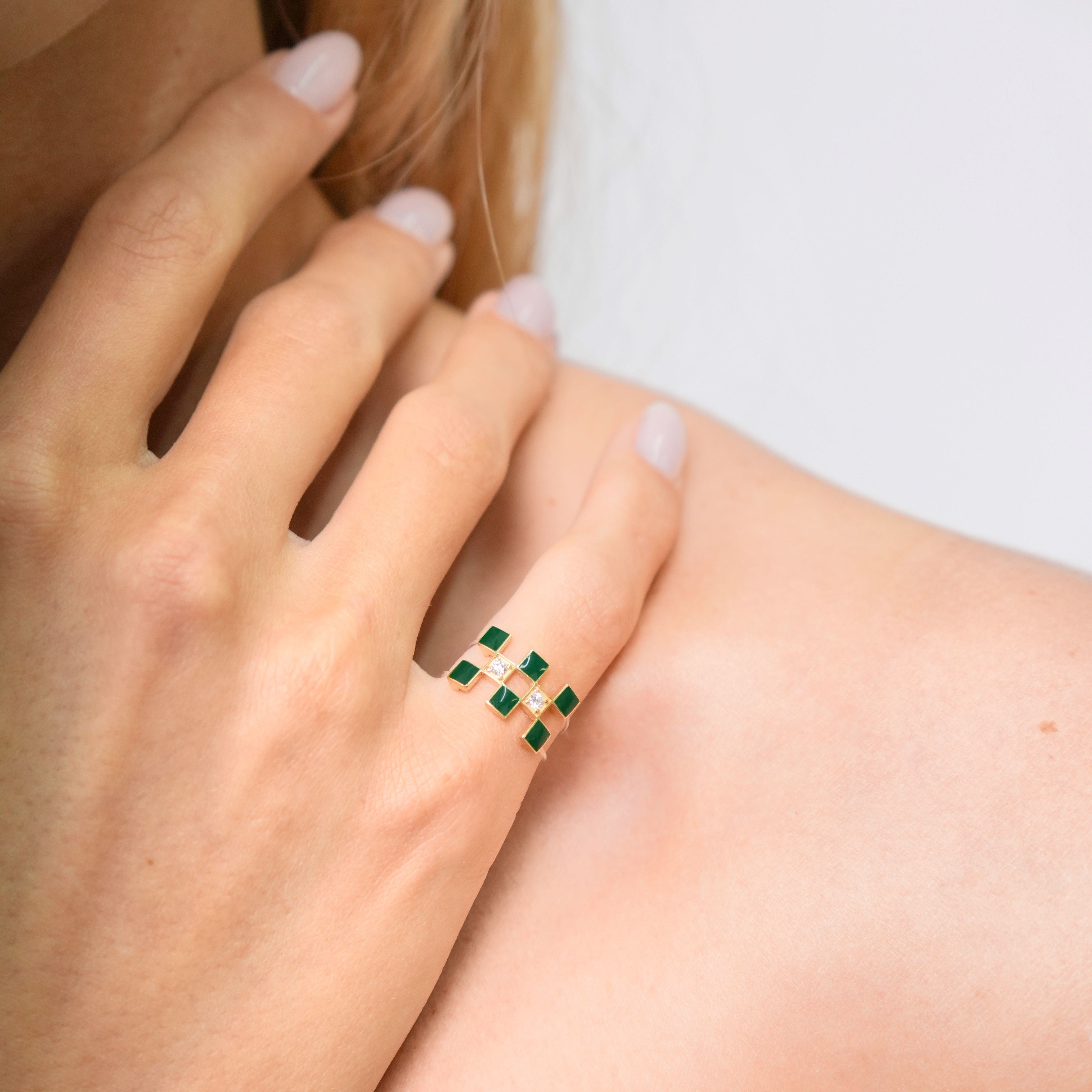 Bague Nylon Illusion Laque