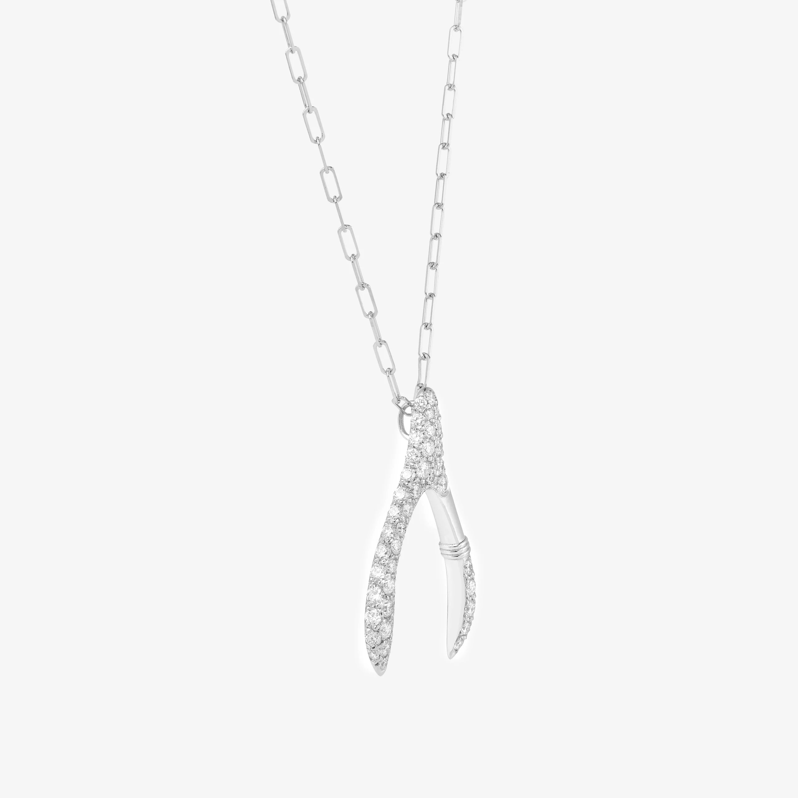 Collier wishbone gm or gris vue côté