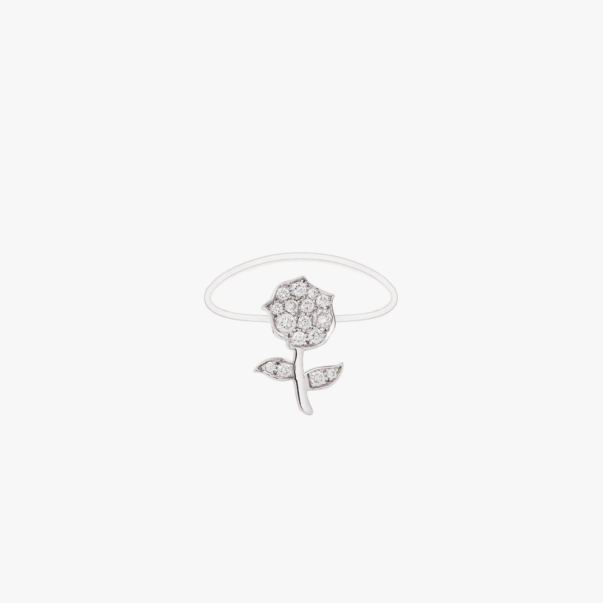 Bague nylon rose full pavée