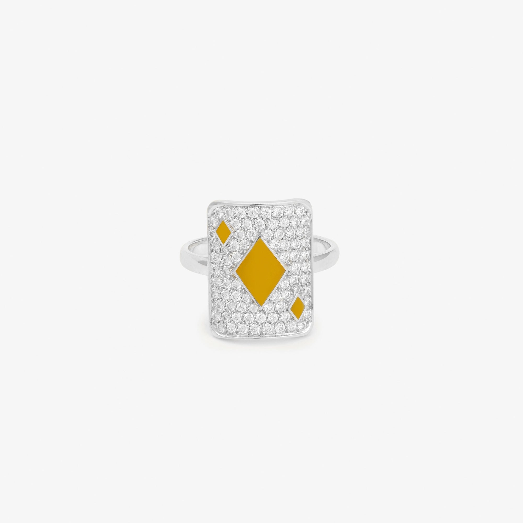 Bague Pinkie Gold Honneur or blanc