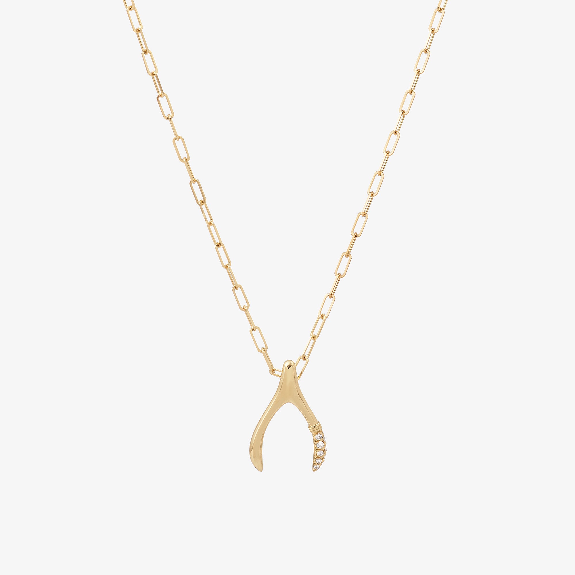 Collier pendentif wishbone petit modèle