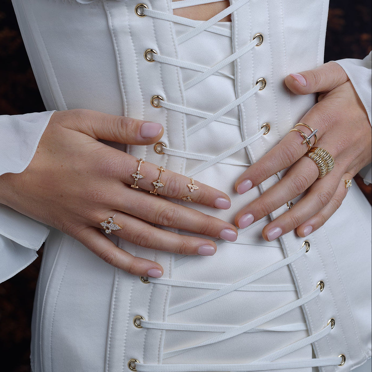 Paved Royal Lys Ring