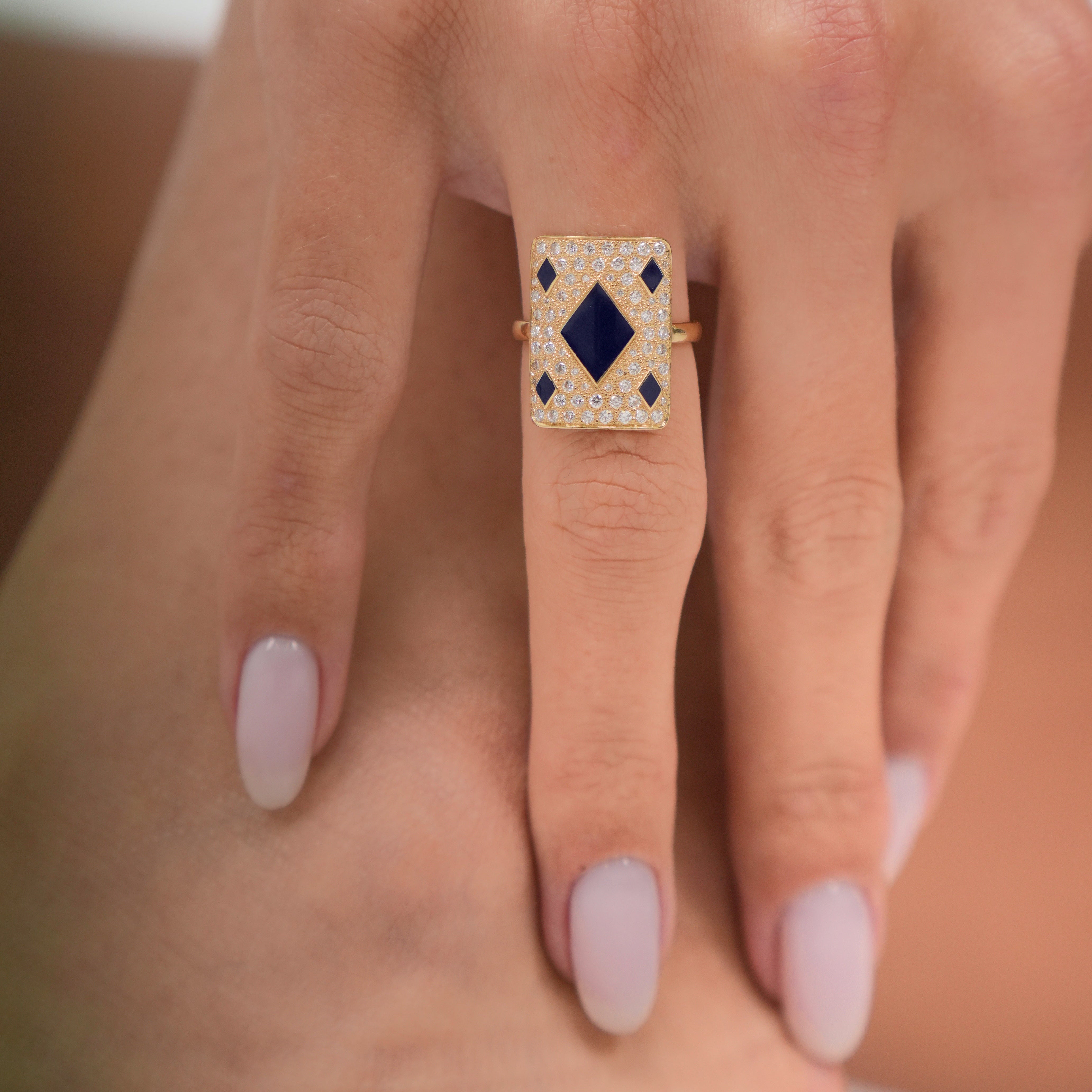 リング Medium Blue Honneur