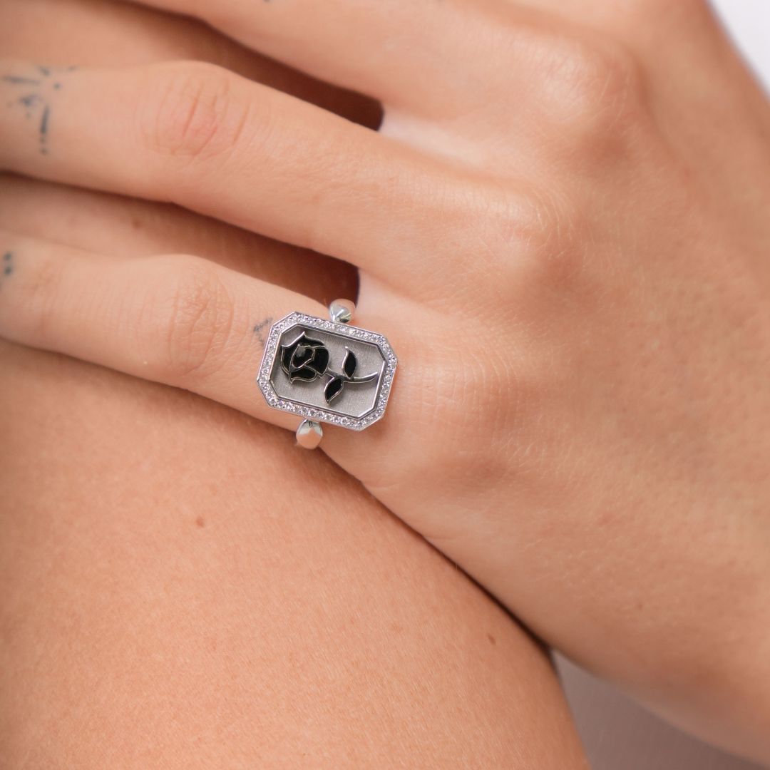 Bague Rose Noire