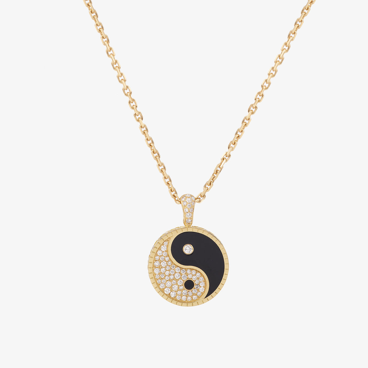 YIN YANG Necklace 18K Gold & Lab Diamonds