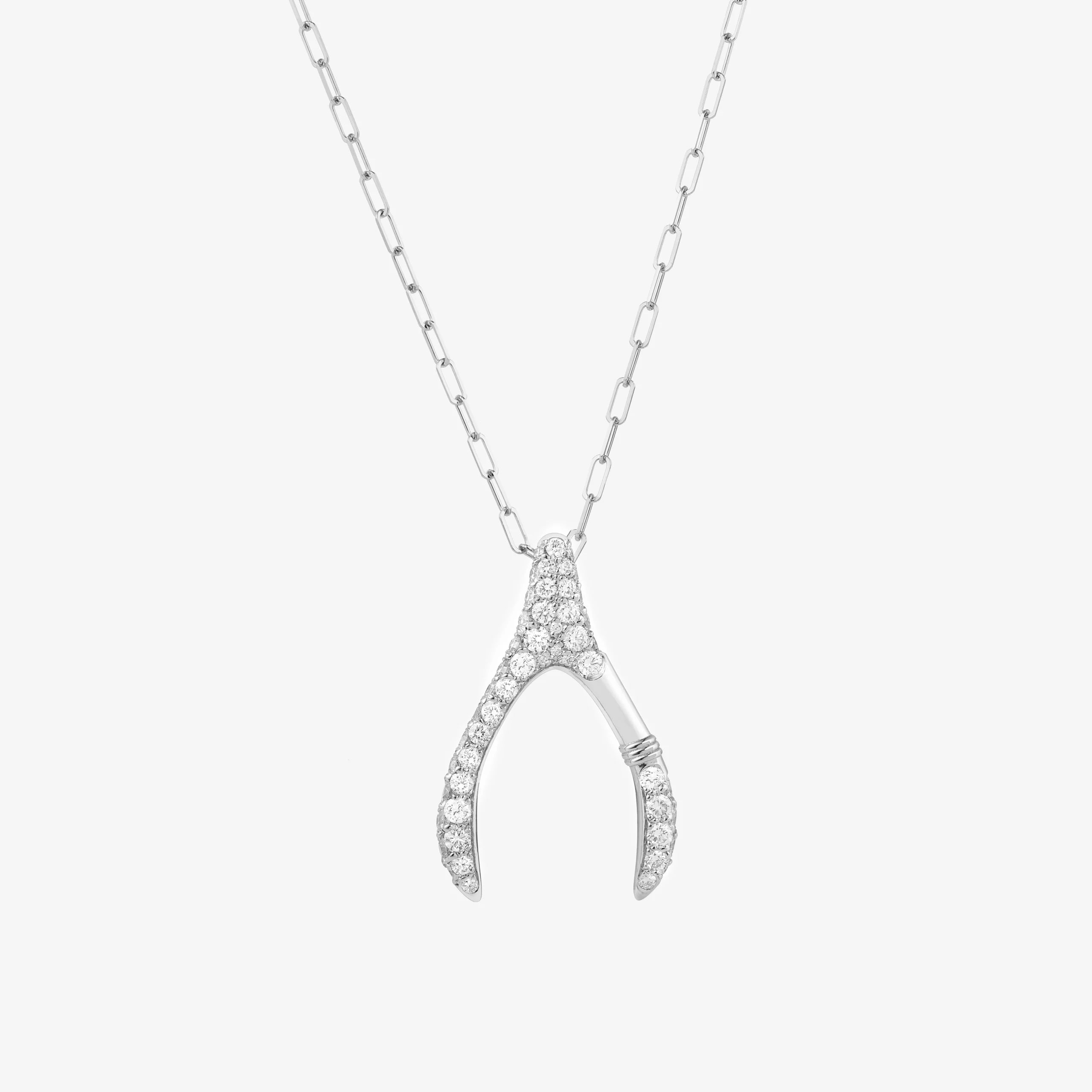 Collier wishbone gm or gris vue face